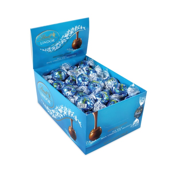 Bombones Lindt Lindor de Chocolate con Leche y Sal Marina, 185 lb, 60 piezas - 3575