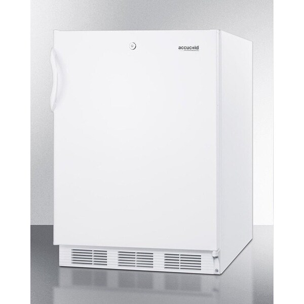Summit Appliance Div. Summit-ADA Comp Freestanding Refrigerator-Freezer, Cycle Defrost, Front Lock, White - AL650LW