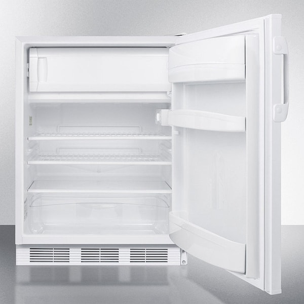 Summit Appliance Div. Summit-ADA Comp Freestanding Refrigerator-Freezer, Cycle Defrost, Front Lock, White - AL650LW