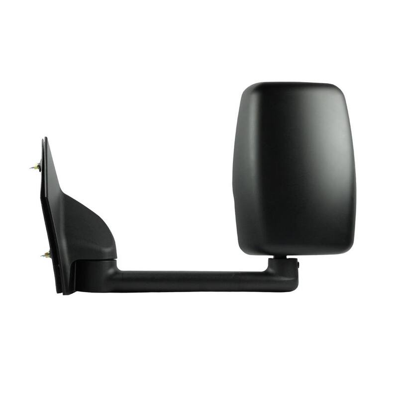 K Source Driver Side Mirror - 03-23 Chevy Express/GMC Savana Full Size Van, Textured Black with PTM Cover, Dual Lens, Foldaway - 62170G
