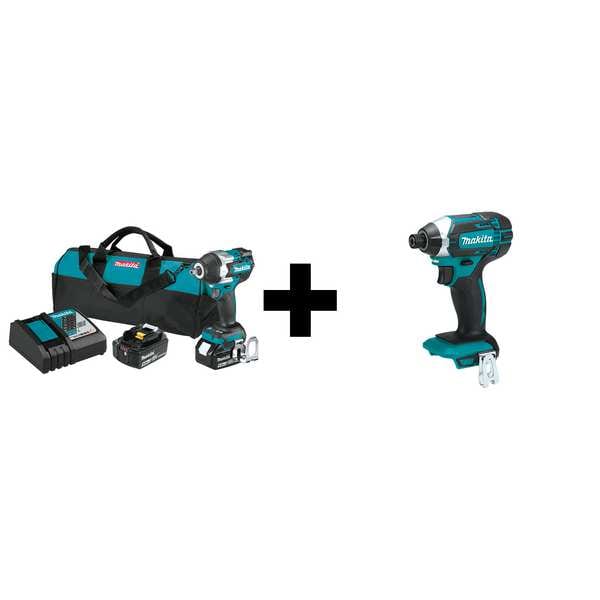 Makita 18V LXT BL 1/2" Impact Wrench Kit - XWT18T + XDT11Z