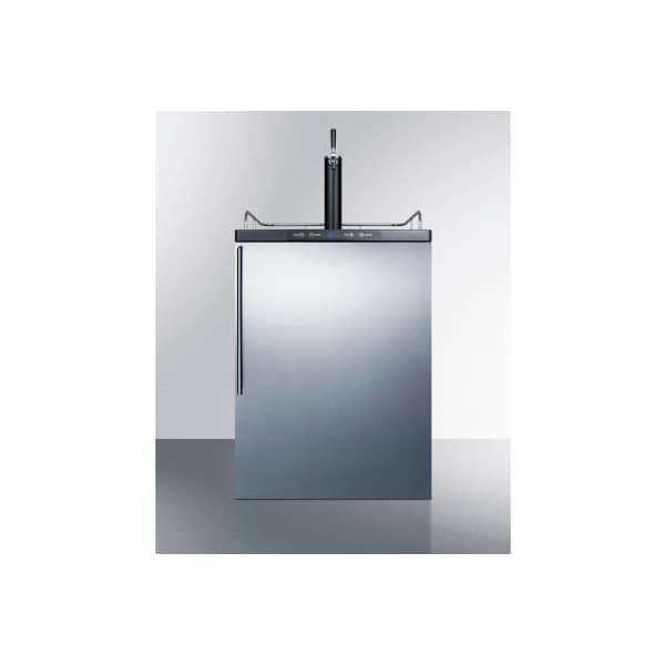 Summit Appliance Div. Summit-Beer Dispenser, Built-In Residential, 5.6 Cu. Ft., 24"W x 33-1/2"H, Black - SBC635MBISSHV