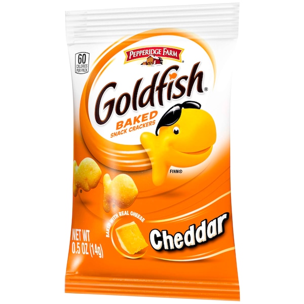 Pepperidge Farms Goldfish de Queso Cheddar en porción individual de 0.5 oz, PK100 - 000007937