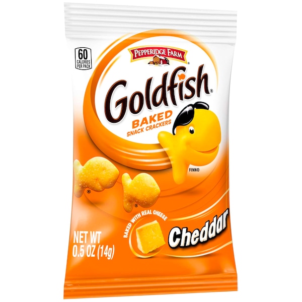 Pepperidge Farms Goldfish de Queso Cheddar en porción individual de 0.5 oz, PK100 - 000007937