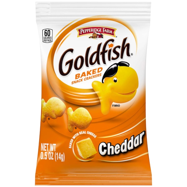 Pepperidge Farms Goldfish de Queso Cheddar en porción individual de 0.5 oz, PK100 - 000007937