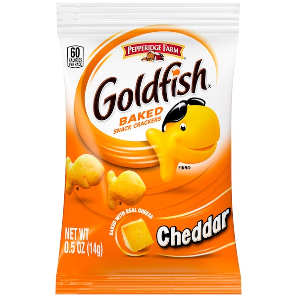 Pepperidge Farms Goldfish de Queso Cheddar en porción individual de 0.5 oz, PK100 - 000007937
