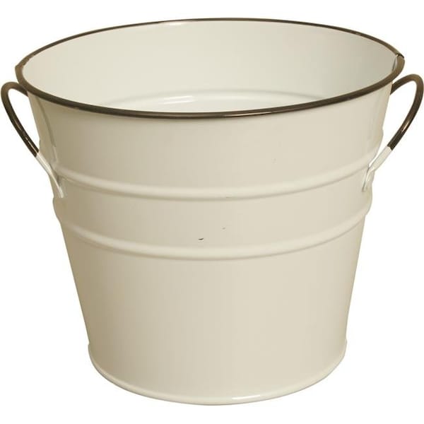 Wald Imports Wald Imports 8682-7P 7 in. Pearl White Metal Pot Cover  Pack of 2 - 8682/7P