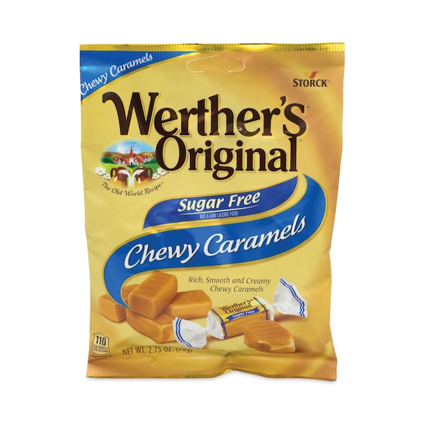 Caramelo masticable sin azúcar Werthers Original, bolsa de 275 onzas, paquete de 3, 3 paquetes - 38279