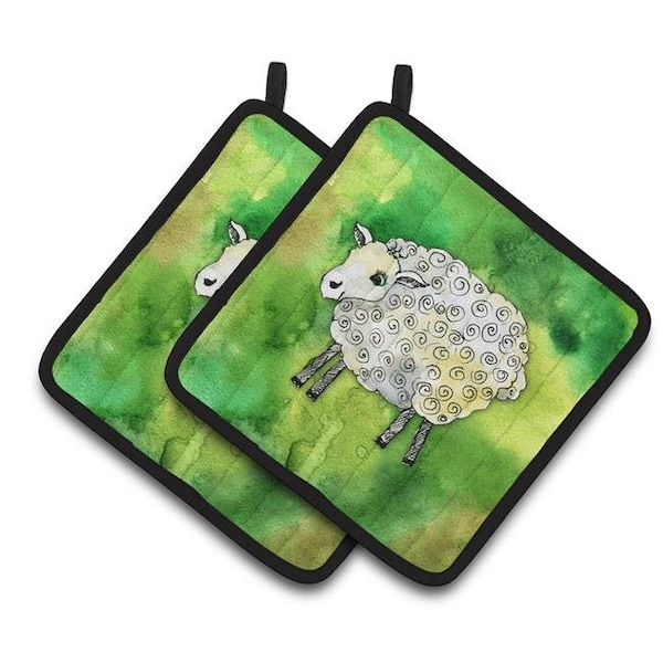 Carolines Treasures Carolines Treasures BB5768PTHD Irish Sheep Pair of Pot Holders - BB5768PTHD