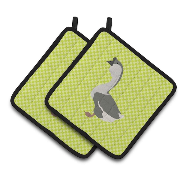 Carolines Treasures African Goose Green Pair of Pot Holders - BB7725PTHD