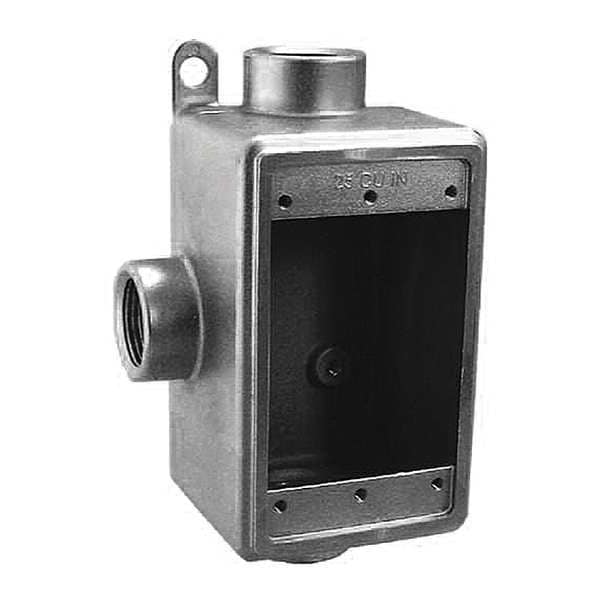 Calbrite Weatherproof Electrical Box, 18 cu in, FSX Box Type, 1 Gang, Stainless Steel - S60700FSX0