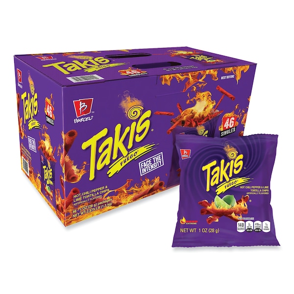 Takis Fuego, Bolsas de 1 onza, 46 piezas - 757528044251