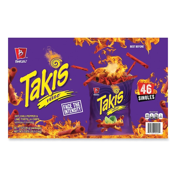 Takis Fuego, Bolsas de 1 onza, 46 piezas - 757528044251