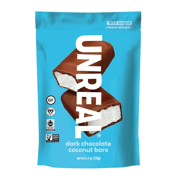 Barras de coco y chocolate oscuro de Unreal Brands de 4.2 oz., paquete de 6 - 2130