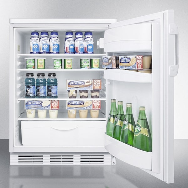 Summit Appliance Div. Summit  Built In Undercounter Refrigerator W/Lock 5.5 Cu. Ft. White - FF6LWBI