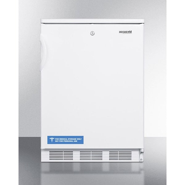 Summit Appliance Div. Summit  Built In Undercounter Refrigerator W/Lock 5.5 Cu. Ft. White - FF6LWBI