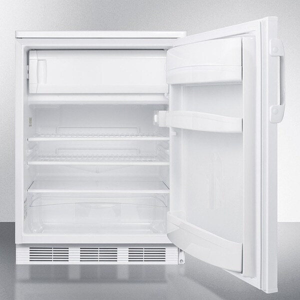 Summit Appliance Div. Summit-Built-In Undercounter Refrigerator-Freezer, Lock, Dual Evaporator, Cycle Defrost - CT66LWBI