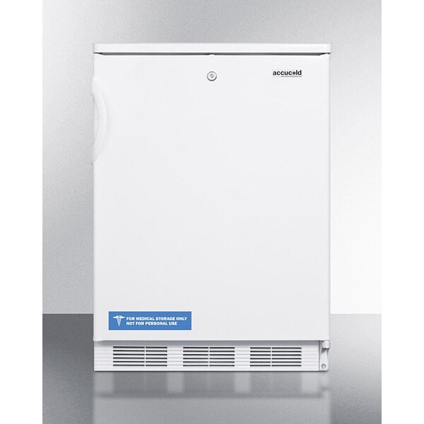 Summit Appliance Div. Summit-Built-In Undercounter Refrigerator-Freezer, Lock, Dual Evaporator, Cycle Defrost - CT66LWBI