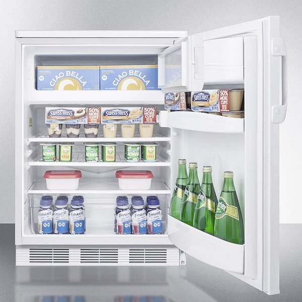 Summit Appliance Div. Summit-Built-In Undercounter Refrigerator-Freezer, Lock, Dual Evaporator, Cycle Defrost - CT66LWBI