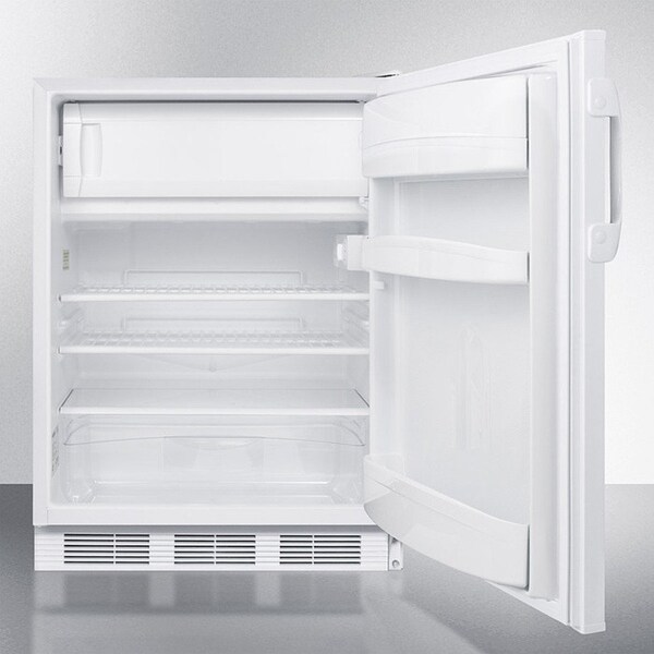 Summit Appliance Div. Summit-ADA Comp Refrigerator-Freezer For Freestanding Use, White Exterior, Cycle Defrost - AL650W