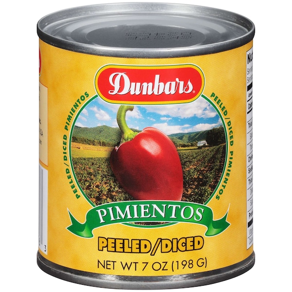 Pimientos rojos cortados y pelados Dunbar, paquete de 24 - 07024211240001