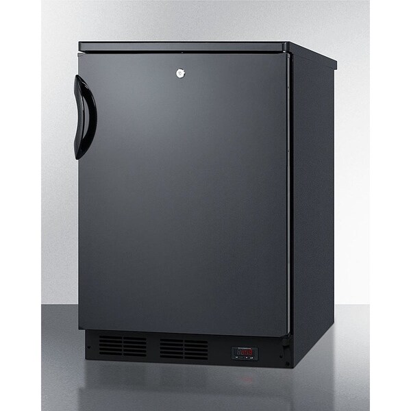 Summit Appliance Div. Summit -Commercial Built-In Undercounter Refrigerator Red Wine/Ale Storage, Three Shelf - FF7LBLKBIPUB