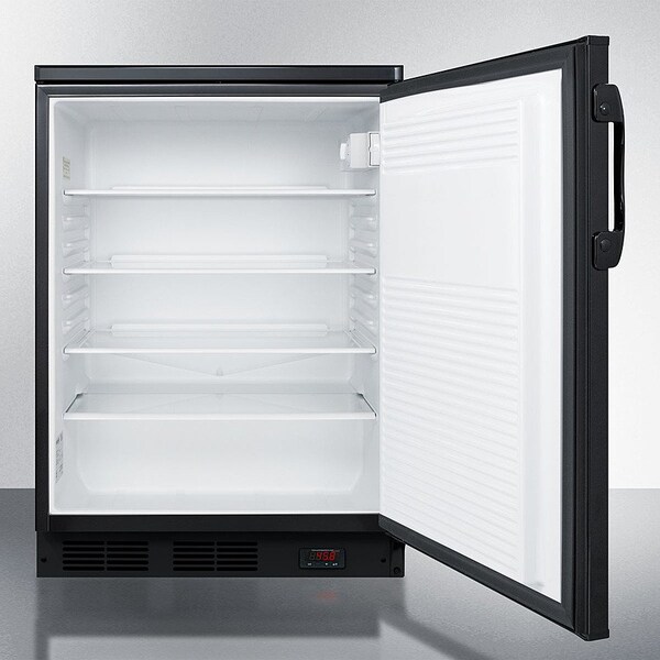 Summit Appliance Div. Summit -Commercial Built-In Undercounter Refrigerator Red Wine/Ale Storage, Three Shelf - FF7LBLKBIPUB