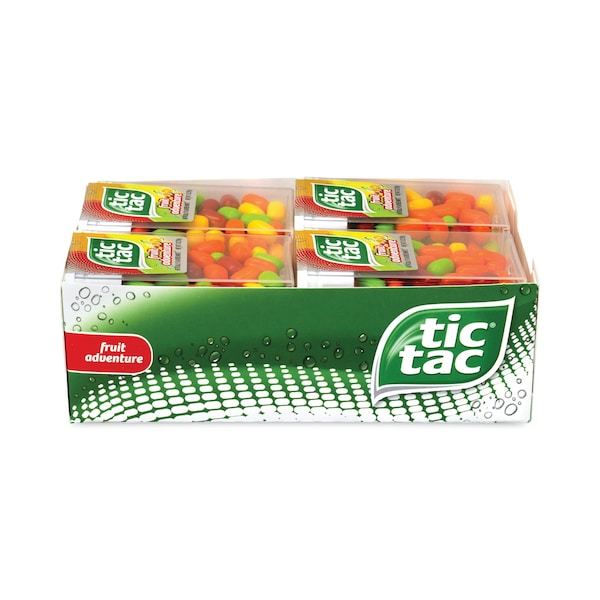 Aventura de frutas Tic Tac Mints, 1 oz Dispensador FlipTop, PK12, 12PK - 392760