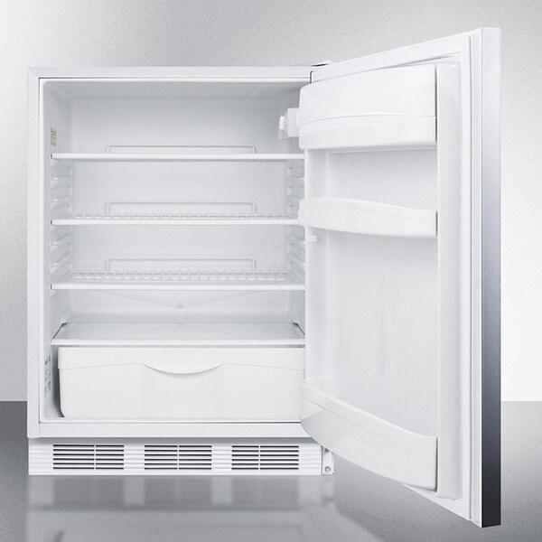 Summit Appliance Div. Summit  ADA Comp Built in Undercounter Refrigerator 5.5 Cu. Ft. White/Stainless Steel - FF6WBISSHHADA