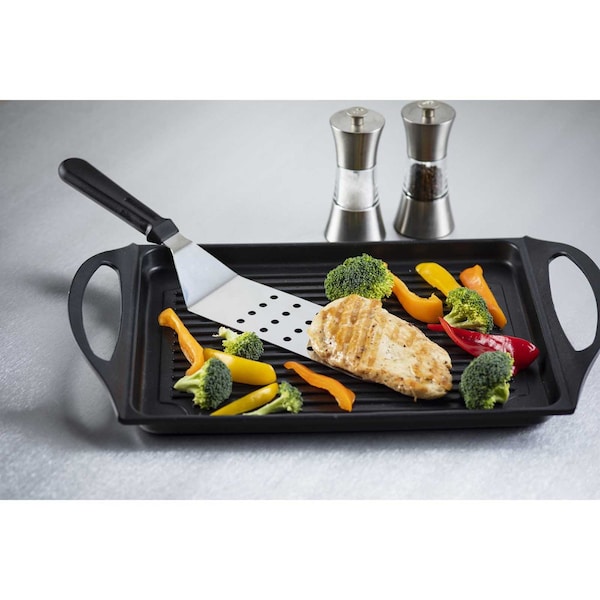 Tablecraft Grill Pan, Die Cast, Aluminum, 18" x 11" - CWDC1070