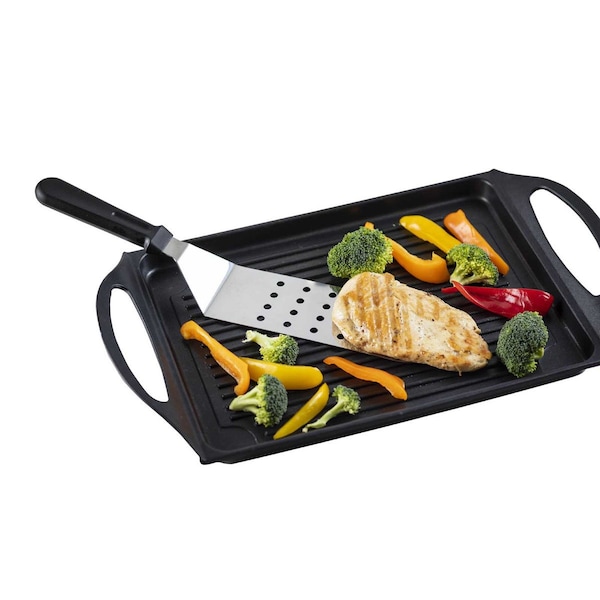 Tablecraft Grill Pan, Die Cast, Aluminum, 18" x 11" - CWDC1070