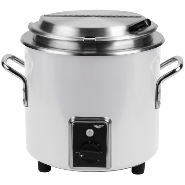 Vollrath Co VollrathÂ Retro Stock Pot Kettle Rethermalizer, , 11 Quart, Pearl White Finish - 7217250