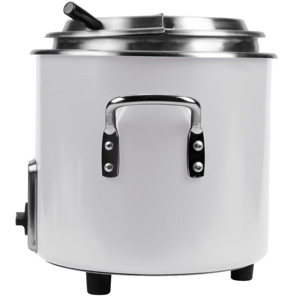 Vollrath Co VollrathÂ Retro Stock Pot Kettle Rethermalizer, , 11 Quart, Pearl White Finish - 7217250