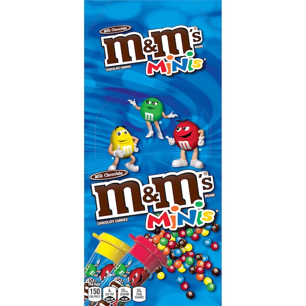M&M's Tubos Mini de M&M's chocolate con leche 1.08 oz., paquete de 288 - 108283