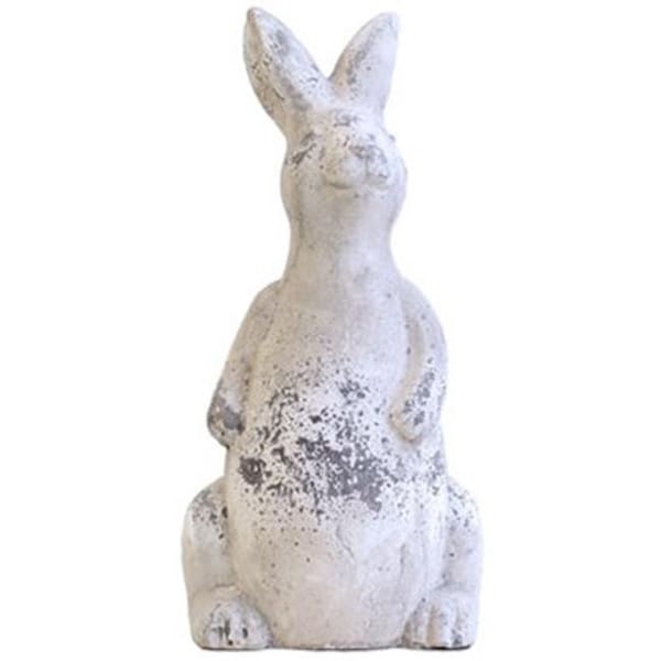 Michael Carr Designs Michael Carr Designs MCD6040XLA344 20.1 in. Rabbit Standing Up Face Forward - Antique White - MCD6040XLA344
