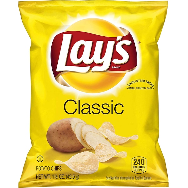 Lays Lay's Papas Fritas Regulares de 1.5 oz, Paquete de 64 - 44359