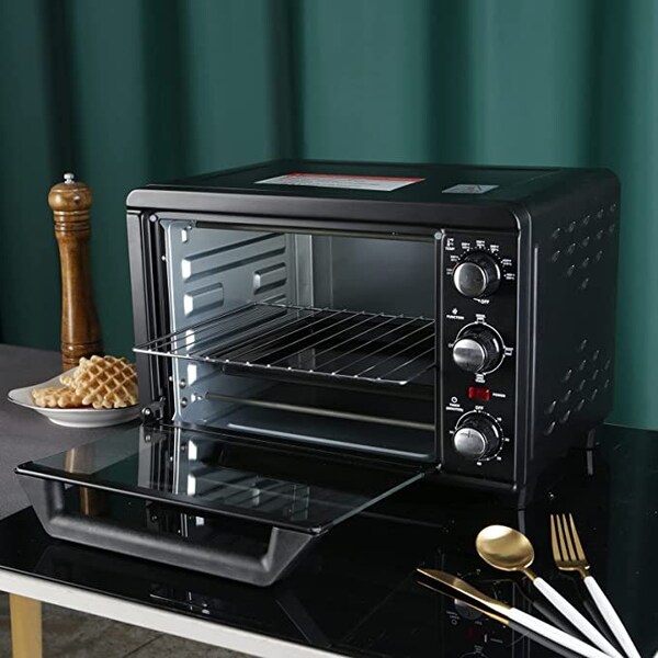 Ipower Toaster Oven with 20Litres capacity，16x13in，black - HIOVEN20L16X13B
