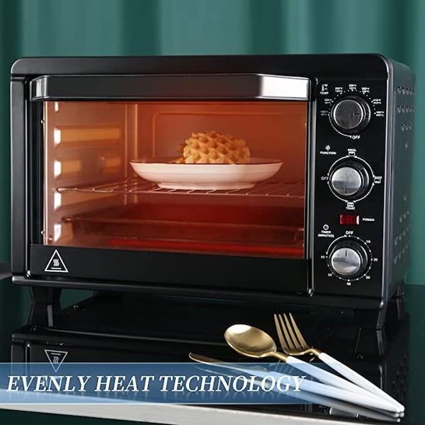Ipower Toaster Oven with 20Litres capacity，16x13in，black - HIOVEN20L16X13B