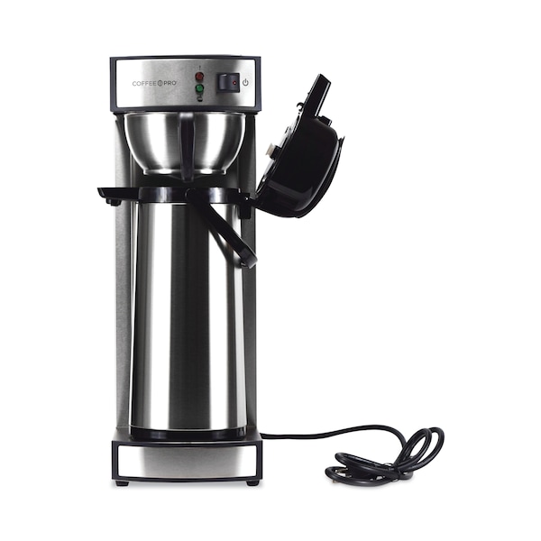 Coffee Pro Air Pot Brewer, 75 oz, 8.75 x 14.75 x 21.25, Stainless Steel - CPRLA