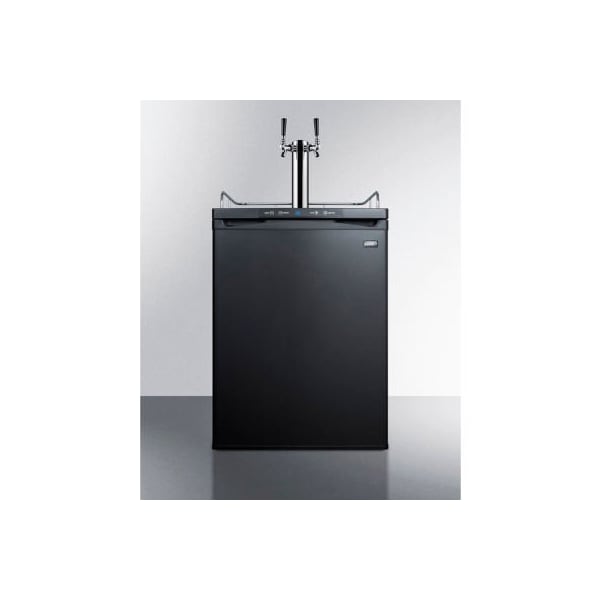 Summit Appliance Div. Summit-Beer Dispenser, Built-In Residential, 5.6 Cu. Ft., 24"W x 33-1/2"H, Black - SBC635MBITWIN