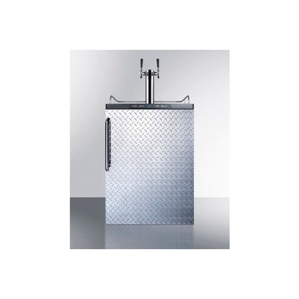 Summit Appliance Div. Summit-Beer Dispenser, Built-In Residential, 5.6 Cu. Ft., 24"W x 33-1/2"H, Black - SBC635MBIDPLTWIN