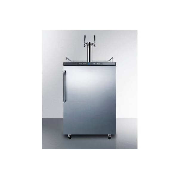 Summit Appliance Div. Summit-Beer Dispenser, Freestanding, Residential, Outdoor, 5.8 Cu. Ft., 49"H, S/S - SBC635MOSTWIN