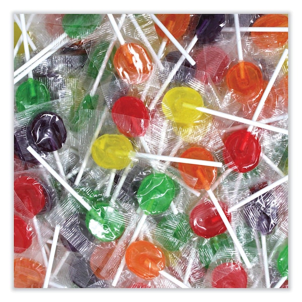 Botanas de oficina. Paleta Lick Stix, sabores surtidos al azar, bolsa de 5 libras - 00654.