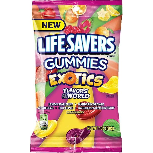 Salvavidas Gomitas Exóticas Lifesavers de 7 onzas, paquete de 12 - 357030