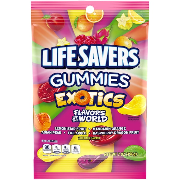 Salvavidas Gomitas Exóticas Lifesavers de 7 onzas, paquete de 12 - 357030