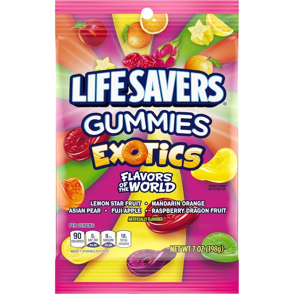 Salvavidas Gomitas Exóticas Lifesavers de 7 onzas, paquete de 12 - 357030