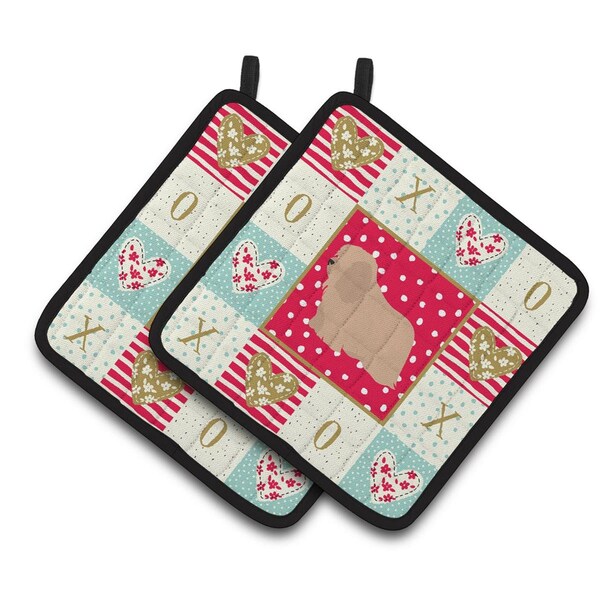 Carolines Treasures 7.5 x 7.5 in. Coton De Tulear No.1 Love Pair of Pot Holders - CK5823PTHD