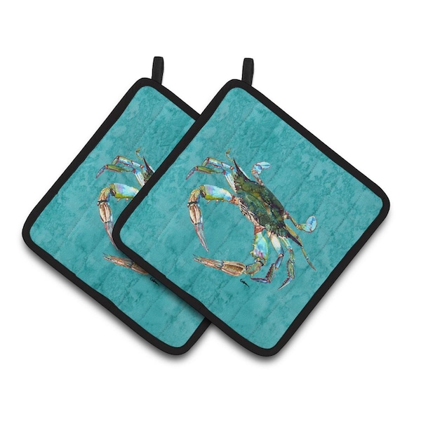 Carolines Treasures Crab Pair of Pot Holders - 8657PTHD