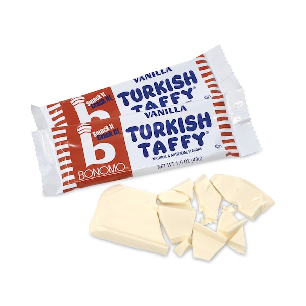 Bonomo Turkish Taffy, Vainilla, Barras de 15 oz, PK24, 24PK - 753301