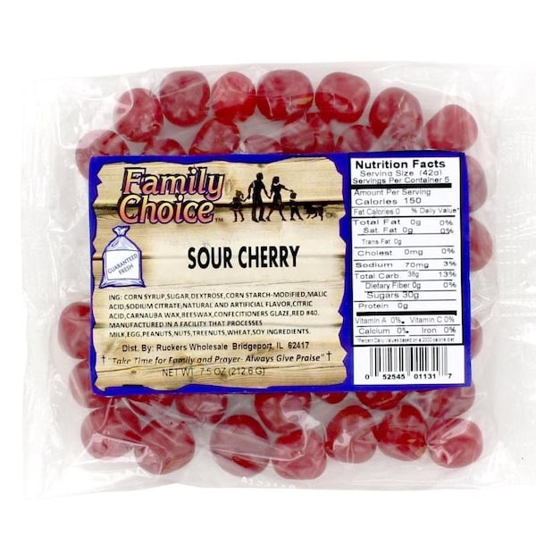Caramelo agrio de elección familiar, sabor cereza, 8 oz - 1131